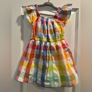 Primary Multicolor Plaid Kids Dress (Like New)